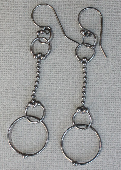 Balled Fine Silver Earrings
