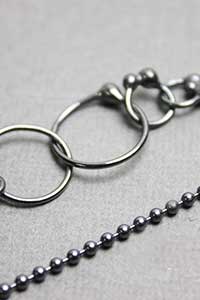 Handmade balled fine silver earrings.