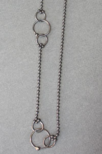 Ball Chain with Fine Silver Circles